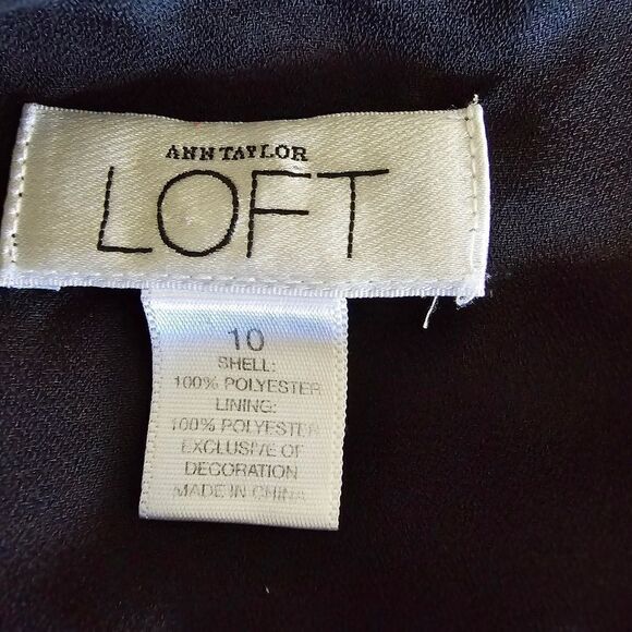 ANN TAYLOR LOFT Women's Y2K Dress Embellished Black Size 10 Gothic Whimsigoth - Picture 3 of 8